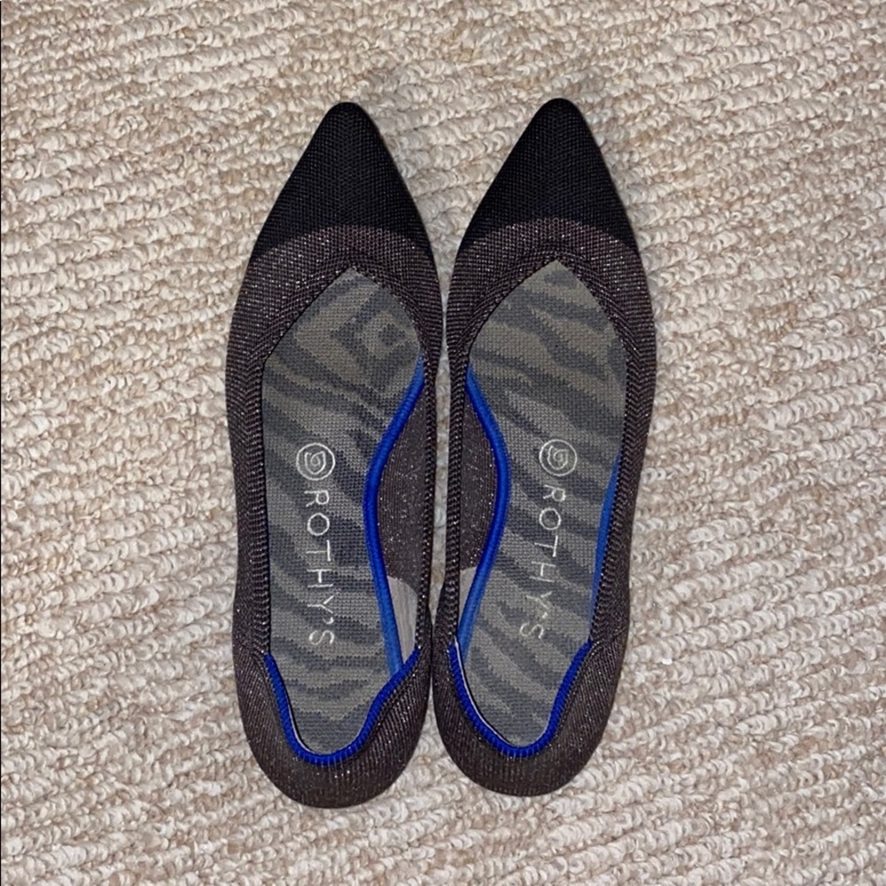 Rothy’s Twilight Metallic Captoe Points